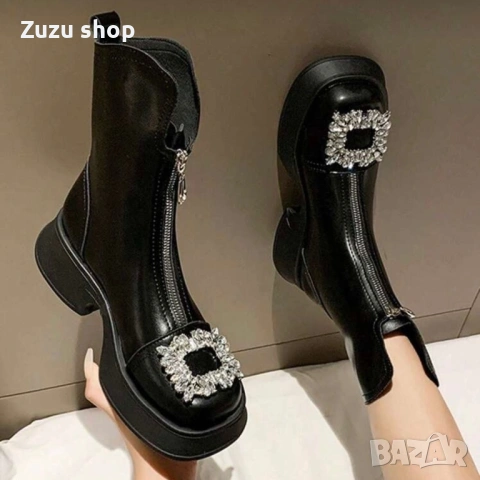 Дамски есенни/зимни боти с кристали
