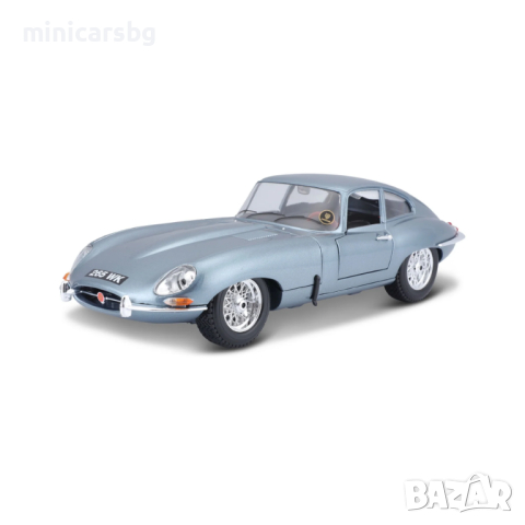 1:18 Метални колички: Jaguar "E" Coupe (1961) - Bburago, снимка 2 - Колекции - 44943163