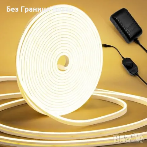 Нова Гъвкава LED лента 10 метра, IP65, димируема, 3000K осветление дом, снимка 1