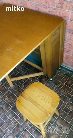 Масивна разтегателна кухненска маса, снимка 3 - Маси - 51406728