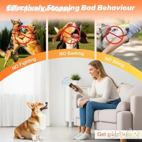 Ново Ултразвуково устройство против лаене за кучета, 4 режима, 7 метра, снимка 4 - За кучета - 53649073