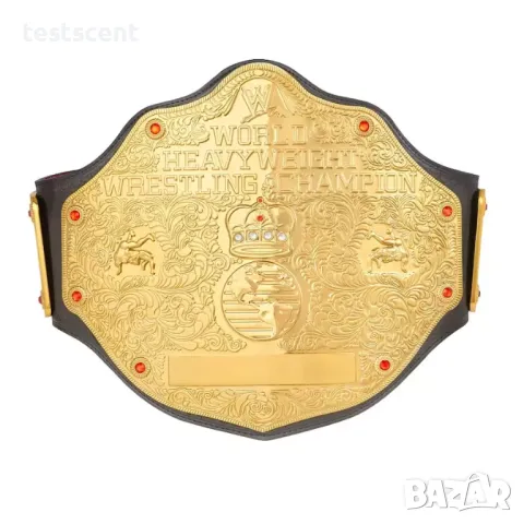 $429 Official WWE World Heavyweight Championship Replica Belt (2007 Big Gold Edition), снимка 13 - Колекции - 48651434