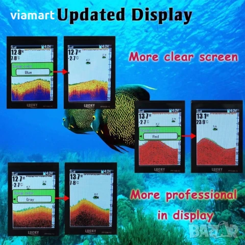 Безжичен сонар Lucky FF1108‑1CWLA с меню на български език, Ехолот за риболов, снимка 3 - Екипировка - 50526781