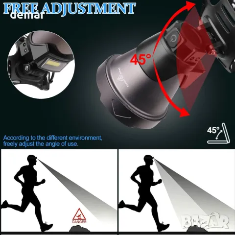 Презареждащ се LED челник PARAROSE, водоустойчив, с 18 различни режима на осветление, снимка 3 - Къмпинг осветление - 49843594