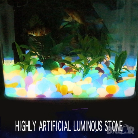 Малки цветни светещи в тъмното камъни за декорация., снимка 4 - Други - 52575811