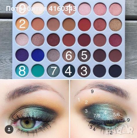 Нова! Палитра сенки за очи MORPHE X JACLYN HILL. , снимка 6 - Декоративна козметика - 46551886