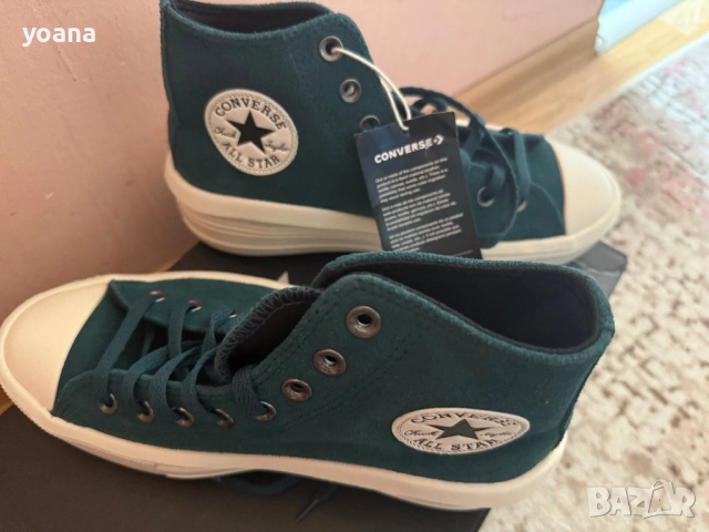 Converse Chuck Taylor All Star Move High – тъмнозелени, снимка 5 - Маратонки - 53673545