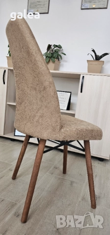 Тапициран трапезен стол - цена за 6 броя, Бежов НОВИ!!!, снимка 7 - Столове - 52442090