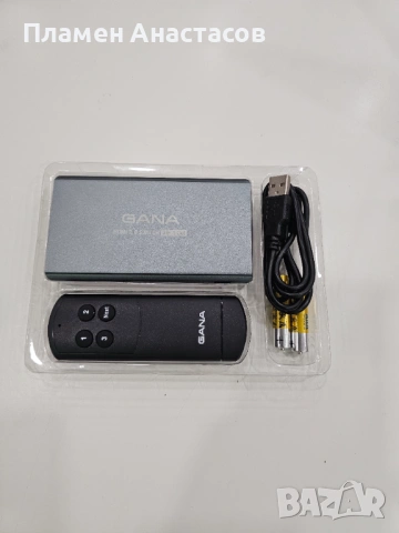 GANA HDMI Switch 3-in-1 Out – HDMI превключвател с дистанционно, 4K@60Hz (сив), снимка 7 - Плейъри, домашно кино, прожектори - 53837343