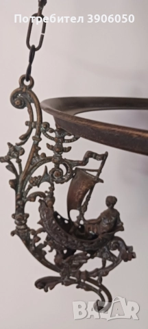 Старинен бронзов канделабър, снимка 3 - Антикварни и старинни предмети - 52226152