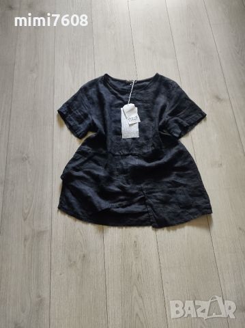 Намаление!черна риза от лен-последна, снимка 3 - Ризи - 45918125