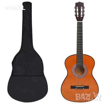 vidaXL Комплект класическа китара за деца и начинаещи 8 части 3/4 36"(SKU:70121