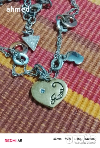 Красиво посребрено колиеGUess, снимка 3 - Колиета, медальони, синджири - 53276435