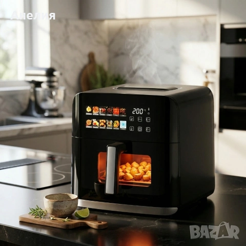 Еърфрайър Oliver Voltz OV51980CF, 1800W, 8 литра, снимка 2 - Фритюрници - 54057183