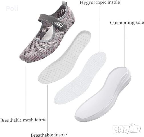 Летни дамски мрежести обувки Sai в черно или бяло, размери от 36 до 41, снимка 2 - Маратонки - 45178292