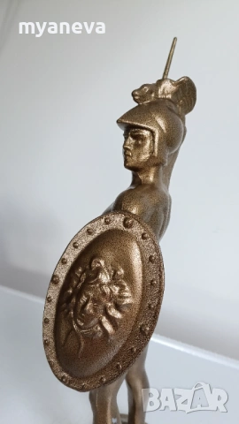 Леонид , цар на Спарта с копие и щит с Медуза. , снимка 5 - Статуетки - 54208001