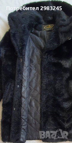 Дамско дебело черно палто, снимка 6 - Палта, манта - 52642045