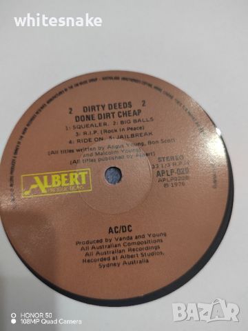 AC/DC "Dirtty Deeds done Dirt Cheap" ALBUM LP '76 Albert, Australia , снимка 3 - Грамофонни плочи - 45682822