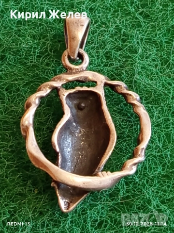 Модерен дизайн сребърна висулка БУХАЛ в ВЕНЕЦ символизира мъдрост и знание 52544, снимка 5 - Колиета, медальони, синджири - 52934443