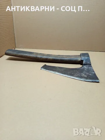 Соц Стар Дърводелски Инструмент Сечиво Голяма Брадва Кривица., снимка 2 - Антикварни и старинни предмети - 50436786