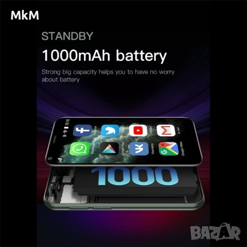 Мини смартфон SOYES XS11 GPS RAM 1GB ROM 8GB четириядрен Android 6.0 , снимка 7 - Телефони с две сим карти - 51085795