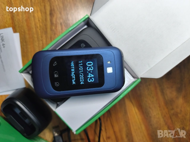 Нов SAIET - Link 4+ Умен мобилен телефон за възрастни хора НА БЪЛГАРСКИ - Големи бутони и букви..., снимка 16 - Motorola - 51589044