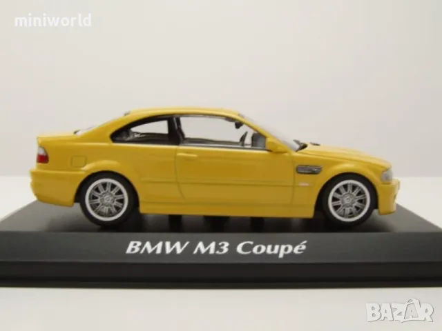 BMW M3 E46 Coupe 2001 - мащаб 1:43 на Maxichamps моделът е нов в PVC дисплей-кейс, снимка 5 - Колекции - 49565307