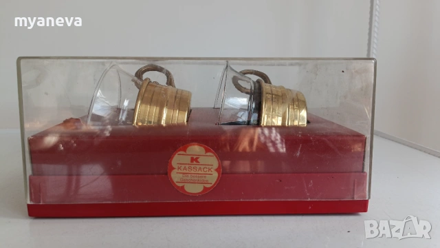 Комплект от две чаши с подстакани на немската марка Kassack.  , снимка 8 - Чаши - 53558417