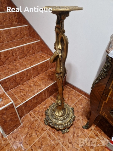Уникална антикварна колона поставка постамент , снимка 7 - Антикварни и старинни предмети - 53563024