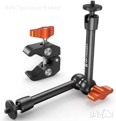 Ново Регулируемо Рамо с Скоба 1/4 3/8 Cold Shoe за GoPro/LED Камери, Микрофон, Статив, снимка 1