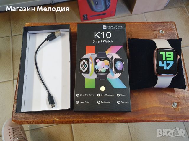 Смарт часовник / Smart Watch K10  В отлично техническо и визуално състояние. С кутия и кабел за заре, снимка 11 - Смарт часовници - 45521894