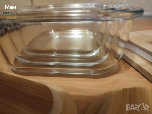 Сет от 3 броя Стъклени кутии с капак от бамбук за съхраняване на хранителни и другипродукти, снимка 4 - Кутии за храна - 45075484