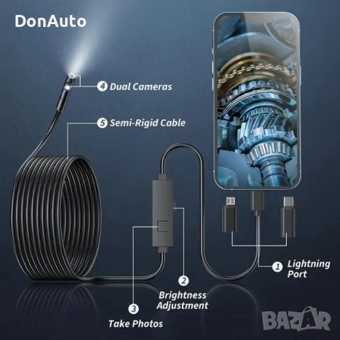 Ендоскоп за Android, снимка 4 - Аксесоари и консумативи - 51477438