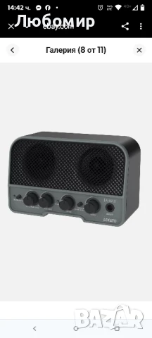 LEKATO 5W Преносим китарен усилвател, акумулаторен, усилвател, снимка 4 - Ресийвъри, усилватели, смесителни пултове - 51392484