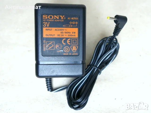 Оригинален адаптер захранване Sony AC-MZR55 (3V / 500mA), снимка 1 - Други - 49048731