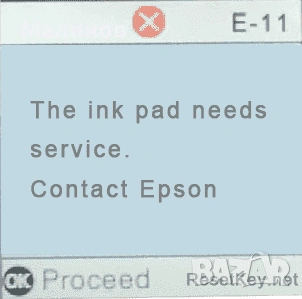 Чистене на Epson E-11 грешка, нулиране на Waste ink брояч на всички Epson L и ЕТ серии