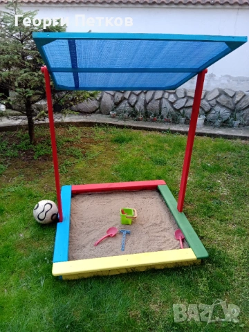 Детски Пясъчник със сенник,цветен, снимка 3 - Други - 53481779