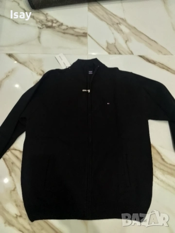 Мъжка жилетка Томми Хилфигер в черен цвят, снимка 3 - Пуловери - 53585645