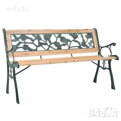 vidaXL Градинска пейка, 122 cм, дърво（SKU:40261, снимка 1