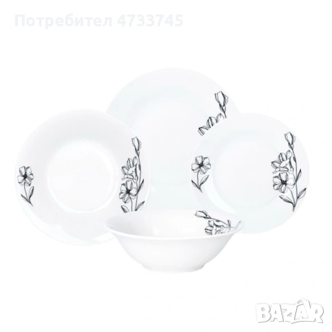 Комплект чинии 24 части, снимка 2 - Сервизи - 53438346