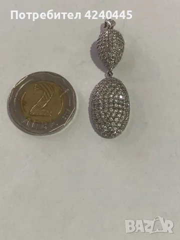 Сребърна висулка с циркони, снимка 3 - Колиета, медальони, синджири - 50312735