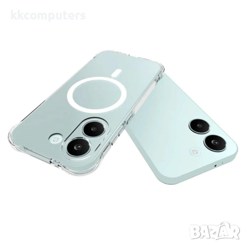 Магнитен Калъф за Xiaomi Poco X8 Pro 5G / Redmi Turbo 5 5G - TPU, Анти-drop, Удебелени ръбове, Прозр, снимка 4 - Калъфи, кейсове - 54131508