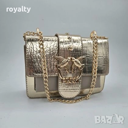 Pinko Нова Дамска Кожена Чанта Пинко 