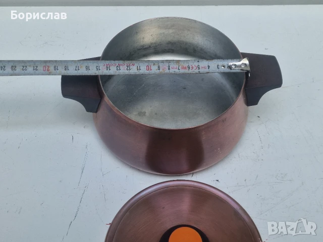 Медна тенджера, снимка 3 - Съдове за готвене - 50730345