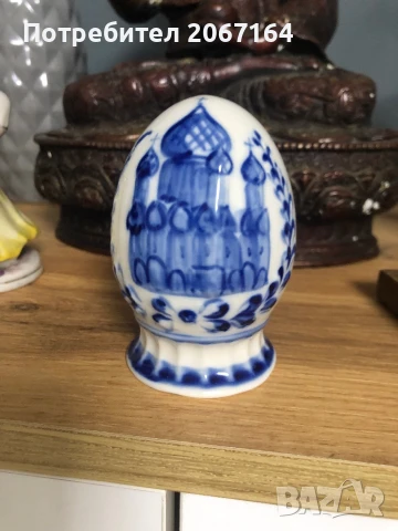 Руско порцеланово яйце Гжель