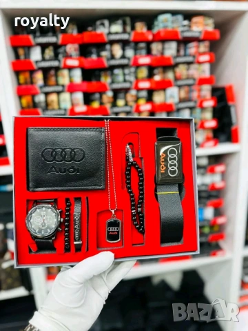 Audi Мъжки Подаръчен Комплект Сет От 7 Части Нов Ауди 