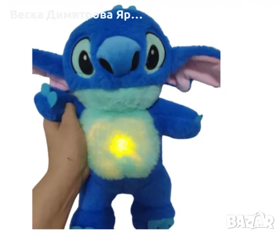 Stitch, плюшена бебешка играчка, с мелодия и светлина, снимка 3 - Плюшени играчки - 48928744