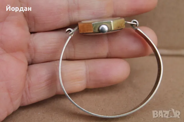 Дамски сребърен Швейцарски часовник с позлата /17 камъка/, снимка 3 - Дамски - 49798121