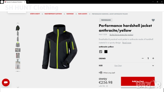 WURTH MODYF Performance Winter Work Waterproof Jacket размер M / L зимно яке водонепромокаемо W4-133, снимка 2 - Якета - 51947013