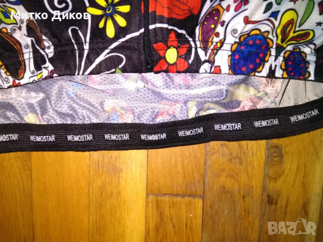 Weimostar колездачна тениска маркова размер Л черепи силикон грип цял цип св.отразител, снимка 4 - Велосипеди - 51061607